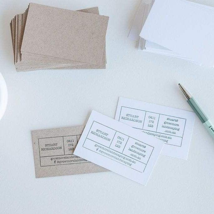 Blank Business Cards - Woodruff and Co